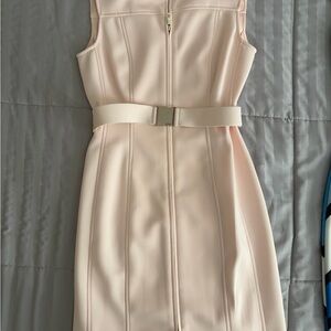 Tommy Hilfiger Elegant Cream/Light Pink Sleeveless Dress